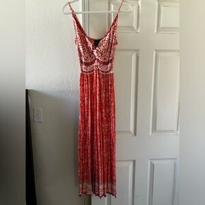 Pink and white Angie maxi dress size small